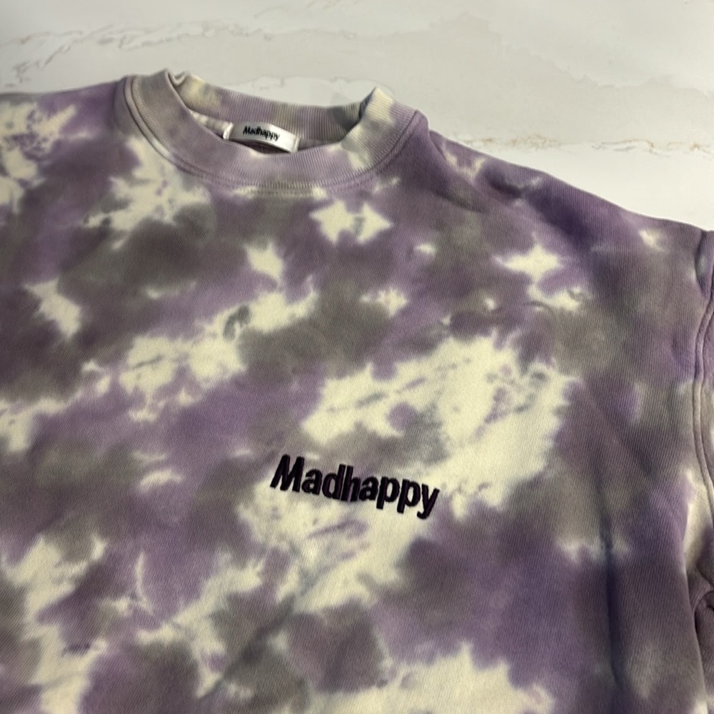 Madhappy Purple Tie Dye Crewneck Sweatshirt